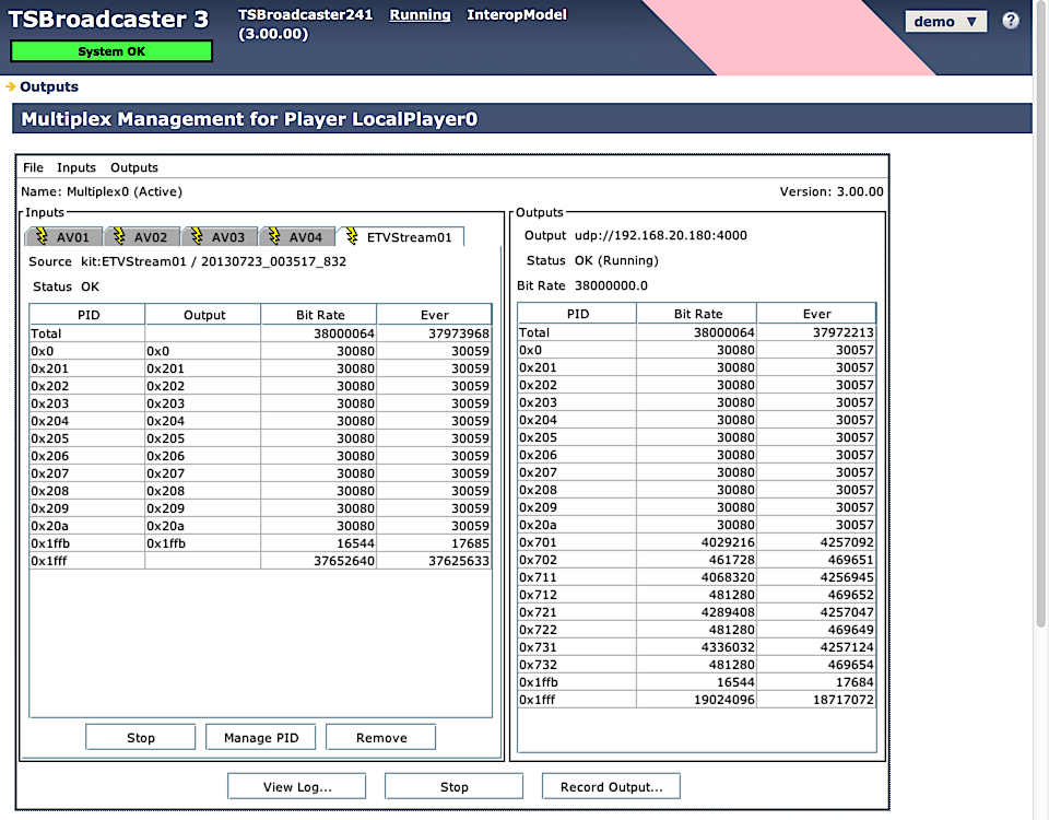 TSBroadcaster Scheduled Playout